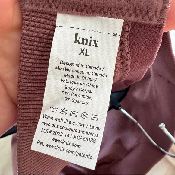 NEW with tags Knix Good to Go Vintage Plum Seamless Bra XL - Picture 5 of 6